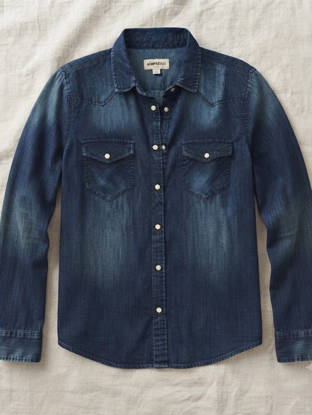 Abercrombie & Fitch Dark Blue Denim Western Shirt